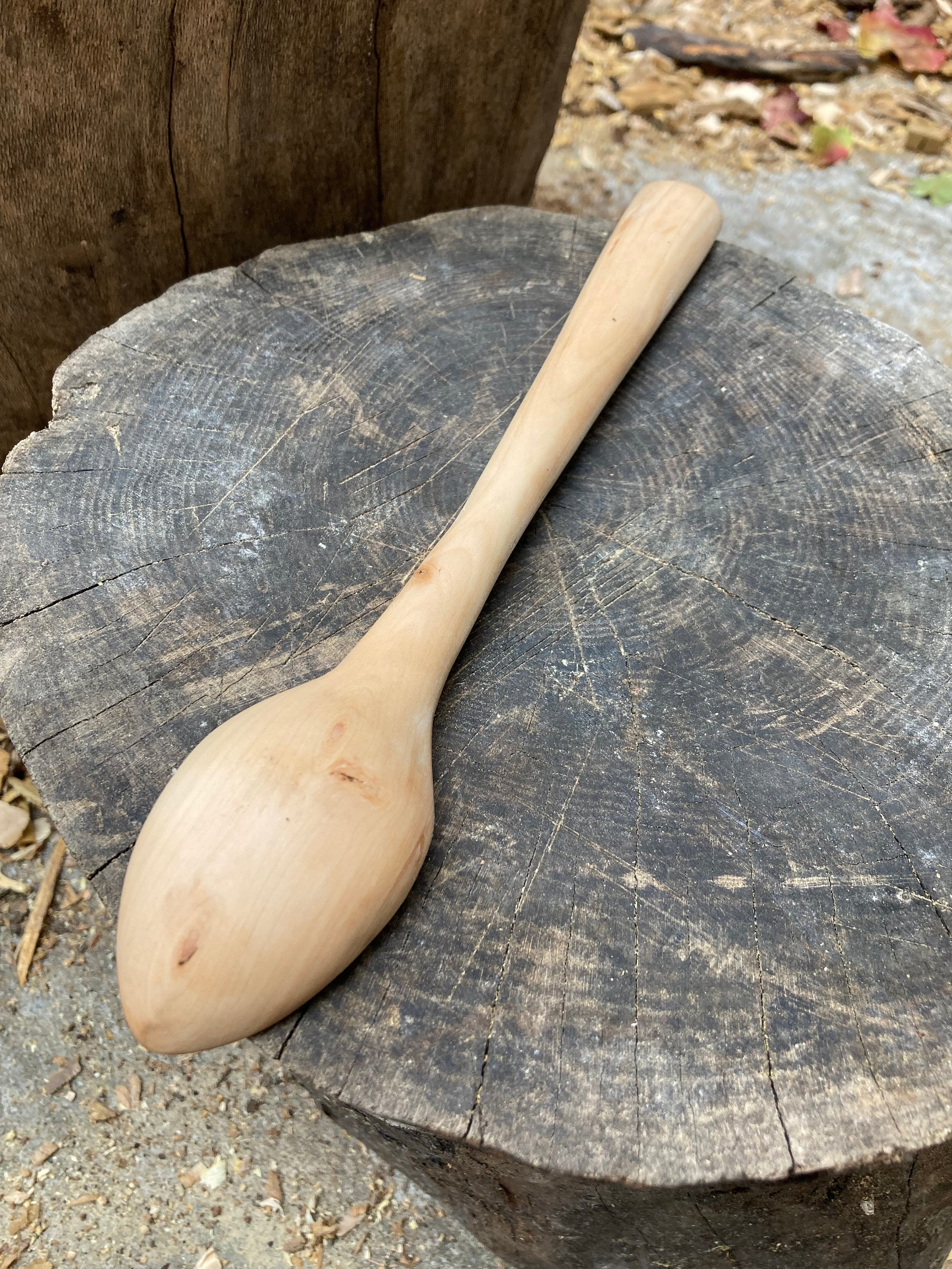 Hand carved Hawthorn wooden spoon wooden spoon gift for nature lovers magical woods forester’s gift hand made spoon image 6