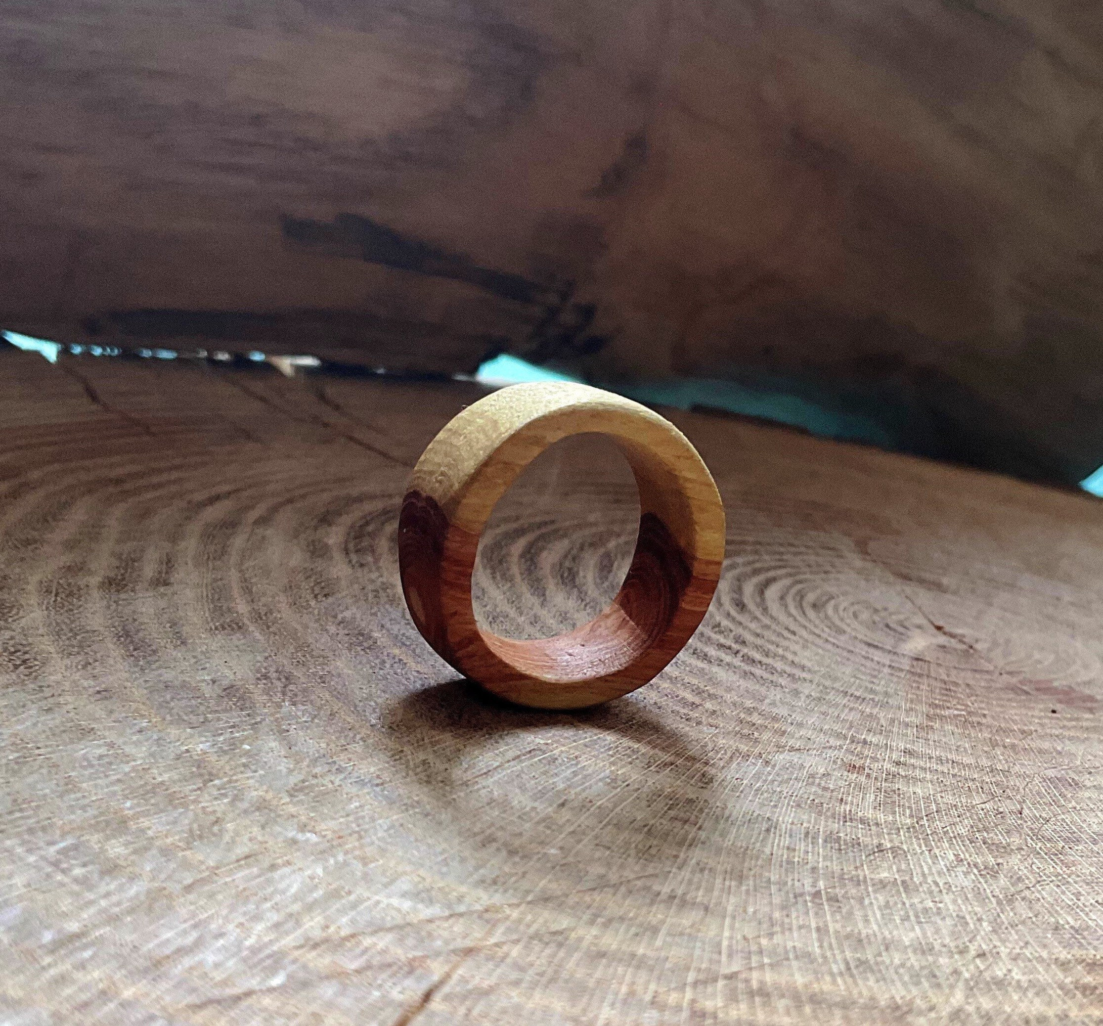 Hand carved honeylocust wood ring image 2