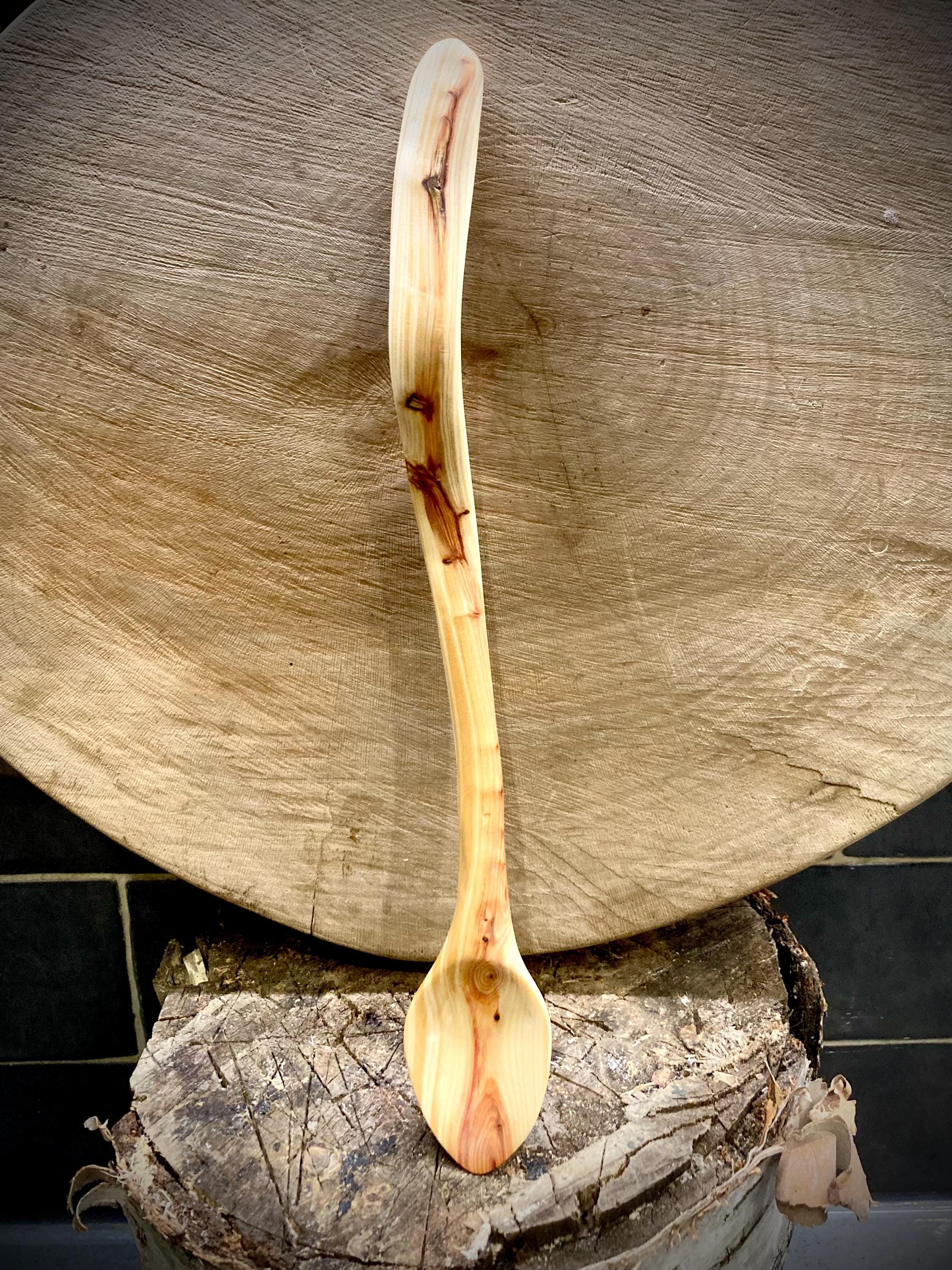 Hand carved juniper spoon image 3