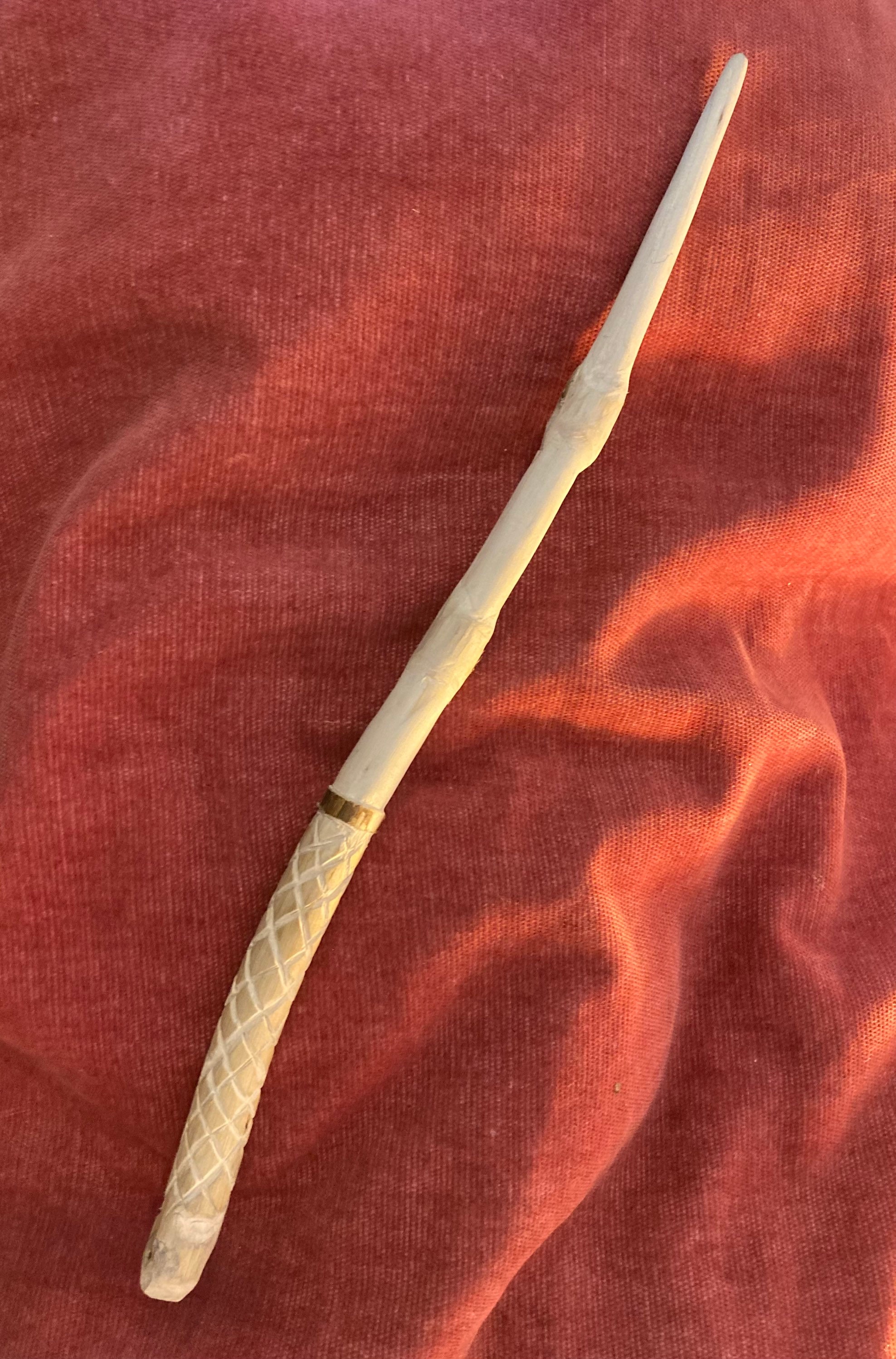 Magic Wand hand carved with lace pattern