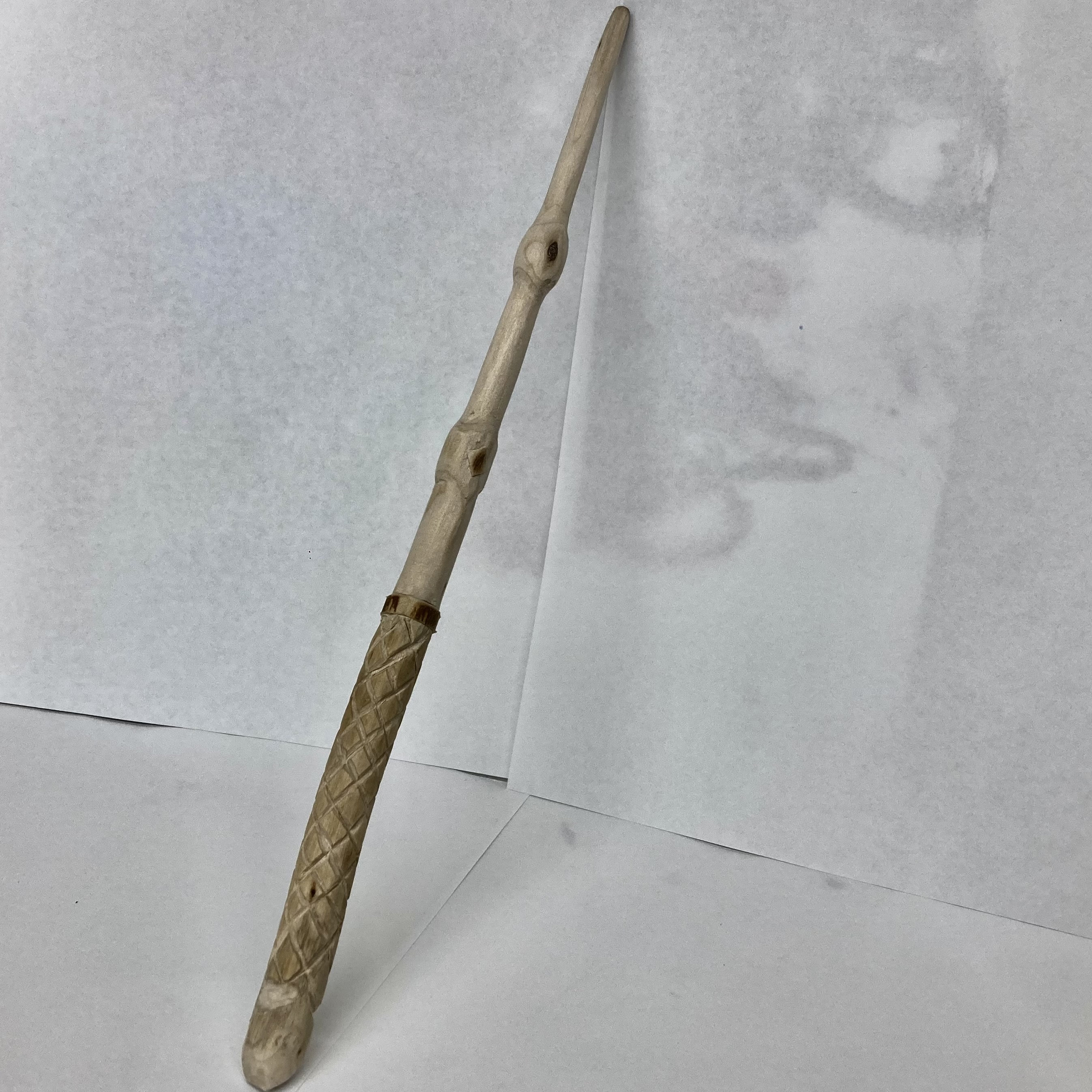 Magic Wand hand carved with lace pattern image 3